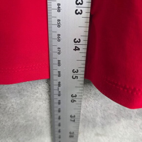 Womens EST. 1946 Red Tunic Top Ruffle Sleeves V Neck Polyester Blend Size XL - Picture 9 of 10